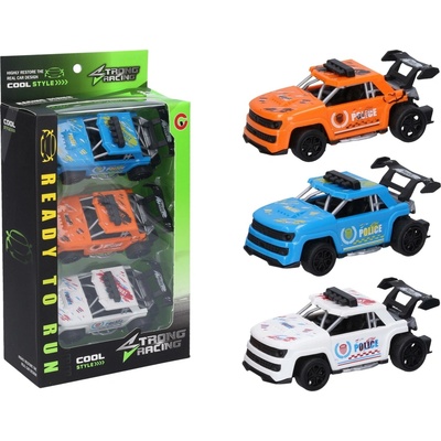 Wiky Vehicles Autá policajné 3 ks 11 cm WKW031124