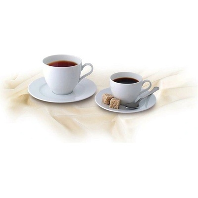 Mokka súprava, porcelán, 10 cl, 6 ks, ROTBERG Basic, biela