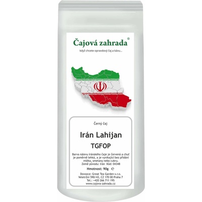 Čajová zahrada Írán TGFOP Lahijan černý čaj 90 g