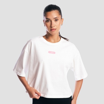 GymBeam Дамска тениска Girls Club Boxy White XL