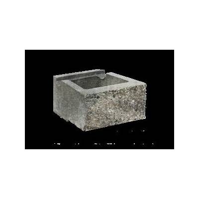 CUP STONE malý RUSTIK Bílá natur-černá C8