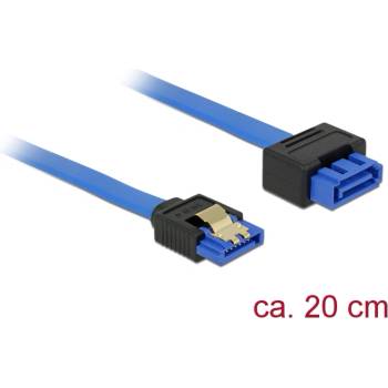 Delock Адаптерен кабел SATA, 6 Gb/s, втулка, прав щепсел SATA, прав, 20 cm, син, тип ключалка