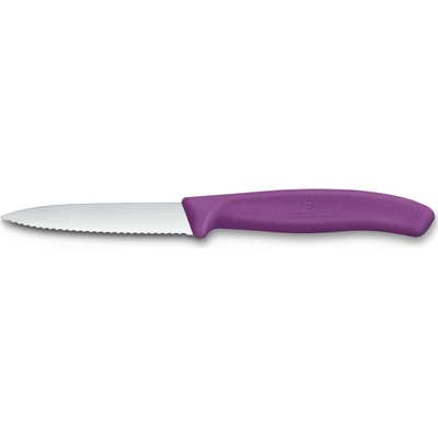 Victorinox 6.7635.C1 univerzálny kuchynský nôž, 8 cm, zúbkovaná špicatá čepeľ, fialový