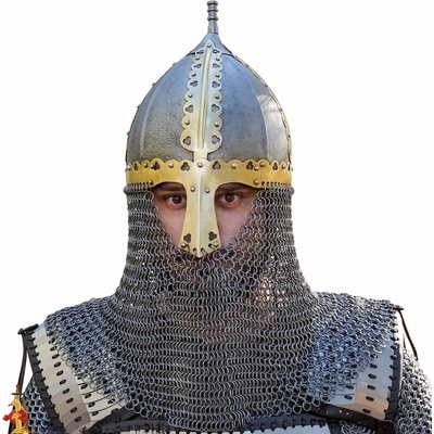 Lord of Battles Ruská stredoveká helma s krúžkovým závesom Bojar