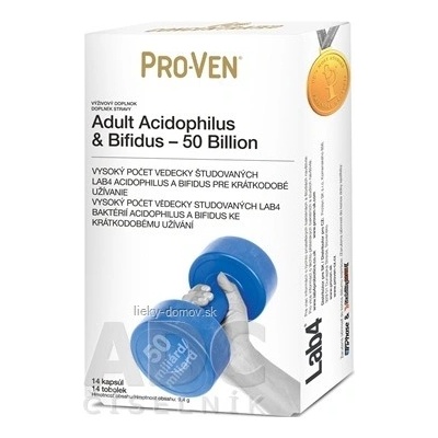 Pro-Ven Adult Acidophilus & Bifidus - 50 Billion 14 kapsúl