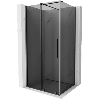 Mexen Velar разтегателна душ кабина 90 x 120 см, графит, четкано оръжееносиво (871-090-120-41-66)