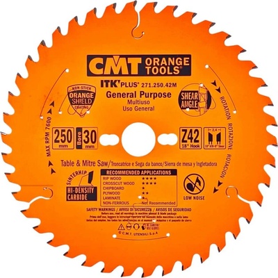 CMT ITK Ultra tenký kotúč univerzálny - D250x2,4 d30 Z42 HM C27125042M