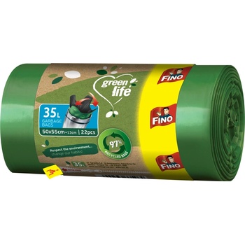 Barvy laky Hostivař pytle na odpad EASY PACK FINO LIFE 35L 25µm 22KS green