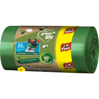 Barvy laky Hostivař pytle na odpad EASY PACK FINO LIFE 35L 25µm 22KS green