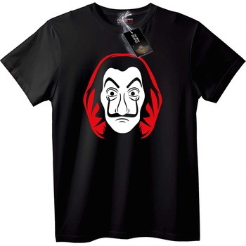 NOONEBRAND Тениска Кражба на Пари - Червена Маска - L, Black