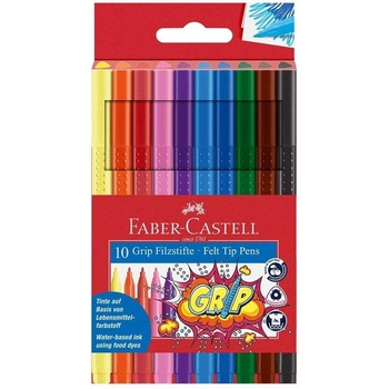 Faber-Castell Флумастери Grip, 10 цвята (1010180165)