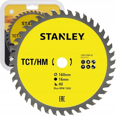 STANLEY TCT/HM pilový kotouč na dřevo 160x16mm 40 zubů STA13105