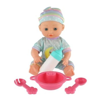 Teddies Кукла бебе 25см твърдо тяло, с аксесоари