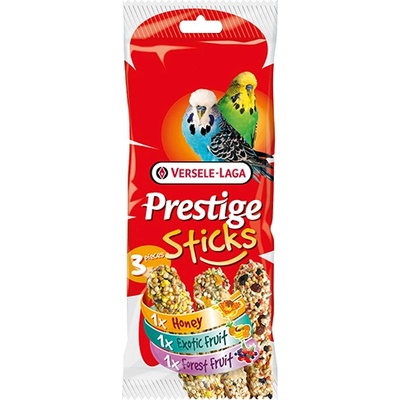 Versele-Laga Versele Laga Prestige Stick Budgies Triple variety Pack - стик за вълнисти папагали различни вкусове 90gr