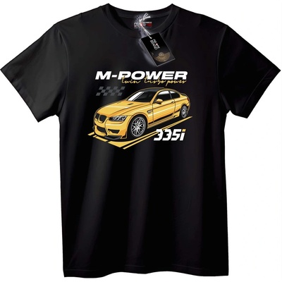NOONEBRAND Тениска BMW 335i M-POWER - XL, Black