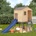 vidaXL Градински комплект за игра, тъмносив, масивна дървесина, ела (3376142)