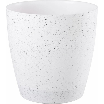 Strend Kvetináč Pro Stone, 35x35 cm, bílý, efekt kameňa