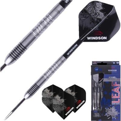 Set šipek s kovovými hroty Windson DARK MAPLE LEAF 23 G Mix,Stříbrná,Černá