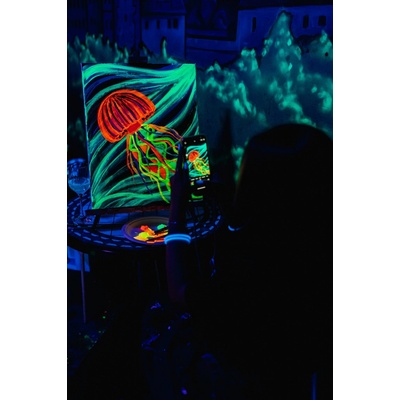ArtNeon - malování ve tmě, 1 osoba, 2,5-3 hodiny