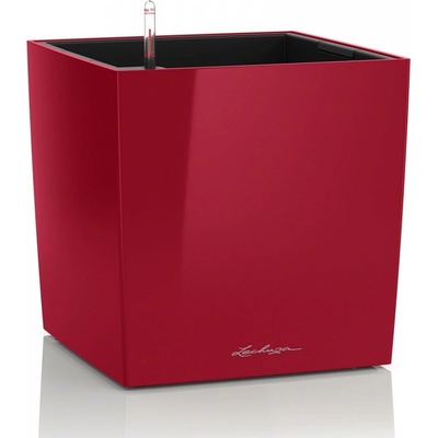 Samozavlažovací květináč Lechuza Cube Premium 30 červená 29,5 x 29,5 x 30 cm