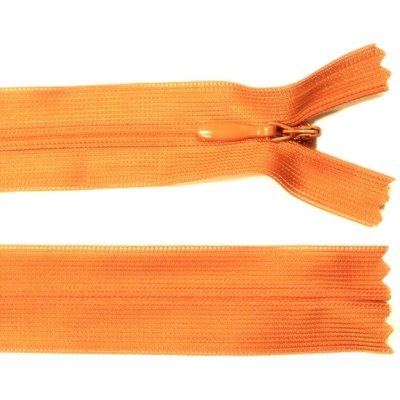 Spirálový zip no.3 skrytý nerozepínací 20cm - více barev color: 557 oranžová