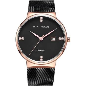 MINI FOCUS Часовник Mini Focus RO-23918 - Черен / Злато Розово KP23918 (RO-23918)