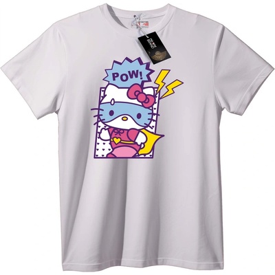 NOONEBRAND Тениска Hello Kitty POW! Супергероиня - XS, White