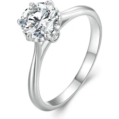 P&J Jewellery Stříbrný moissanitový prsten Anillo SMR3