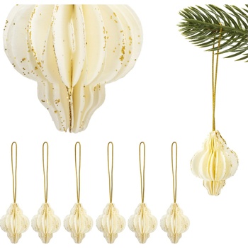 Springos CA1501 VIANOČNÁ OZDÔBA Z PAPIERA 6 KS.