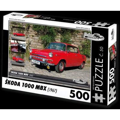 Retro-Auta č. 50 Škoda 1000 MBX 1967 500 dílků