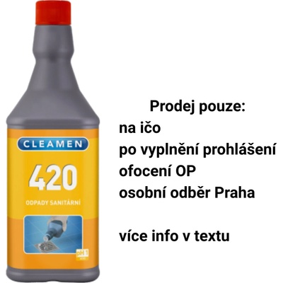 Cleamen 420 odpady kyselé 1 l – Zbozi.Blesk.cz