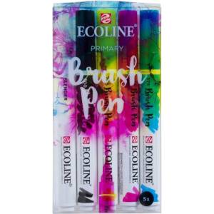 Ecoline Brush pen X13 Акварелни химикалки Primary 5 бр (11509920)