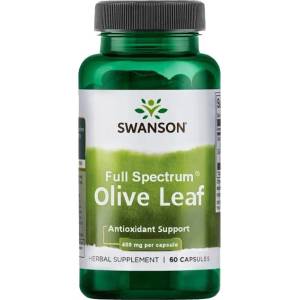 Swanson Full Spectrum Olive Leaf, 400 mg, 60 капсули, Swanson (SW1280)