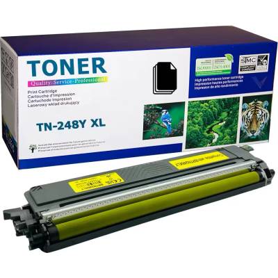 Compatible Brother TN-248Y XL съвместима тонер касета с ЧИП (2, 3К) (Brother TN-248Y XL тонер)