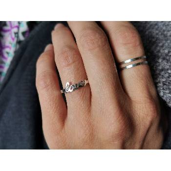 Image 1 of Дамски сребърен пръстен Love (ДСП1)