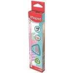 Maped Maped: Блестящ графитен молив с триъгълна форма и гума, HB - 12 бр