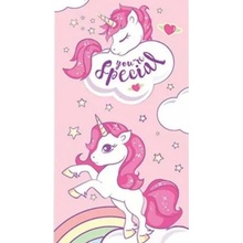 Kids Euroswan Unicorn Special EWA11479KL plážová osuška růžová 70 x 140 cm