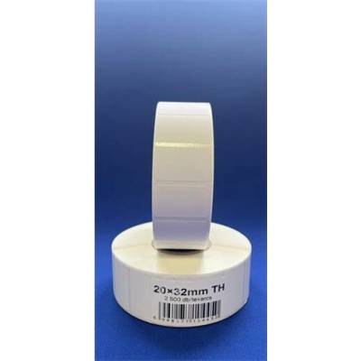 Etikety, termo, 20x32 mm, 2500 etikiet/kotúč, biele, .