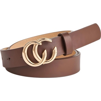 HARAHU Колан Double C - Тъмно кафяв KP12577 (12577)