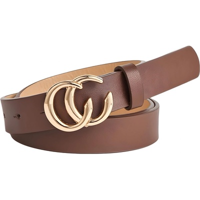 HARAHU Колан Double C - Тъмно кафяв KP12577 (12577)