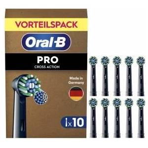 Oral-B Replacement Brushes PRO CrossAction, Black, 10 Pieces - 8006540861981 - mallbg