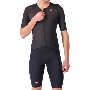 Castelli Мъжки скин за колоездене Castelli Free Sanremo Tri Suit S/S Cycling skinsuit - Black (002-3392-0214)