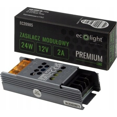 LED ZDROJ 24W 12V SLIM PREMIUM LINE ECOLIGHT TRANSFORMÁTOR PRE LED