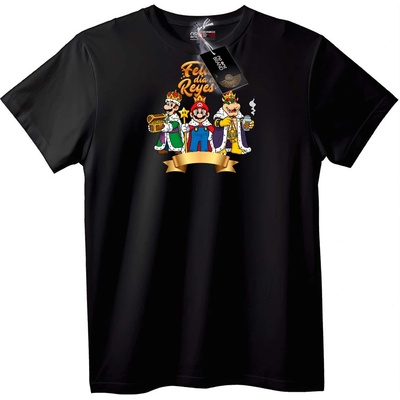 NOONEBRAND Тениска Трима крале Mario - XS, Black