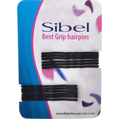 Vlnitá sponka Sibel Best Grip 5 cm černá 12ks 9600054-02 – Zboží Dáma