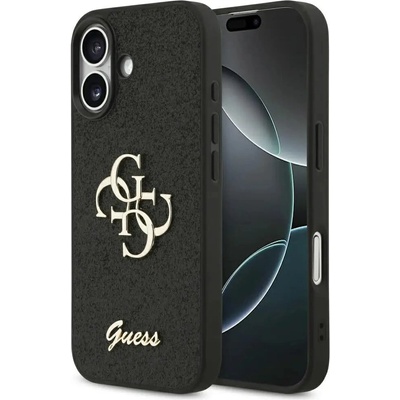 GUESS Калъф Guess Fixed Glitter Big 4G за iPhone 17 - черен (3666339492007)