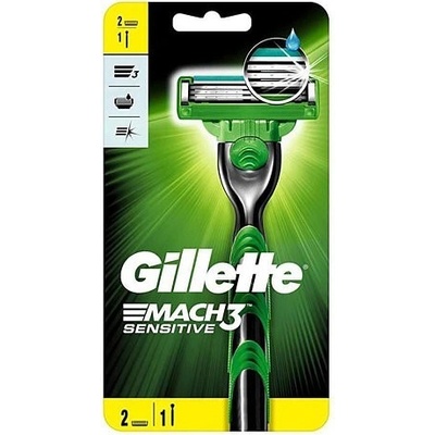 Gillette Mach3 Sensitive + 2 ks hlavic