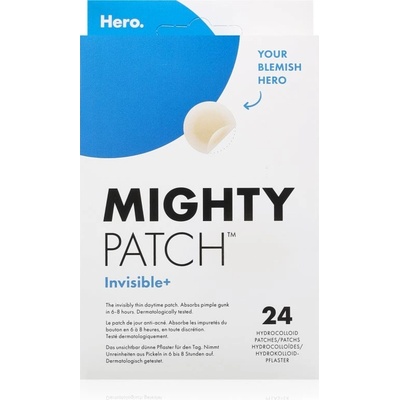 Hero. Náplasti na nedokonalosti pleti Mighty Patch Invisible+ (Hydrocolloid Patches) 24 ks