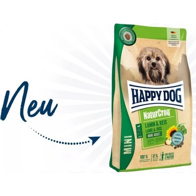 Happy Dog Natur Croq Mini Lamb & Rice - храна за кучета от мини породи, с пиле, агне и ориз - 4 кг, Германия - 61215
