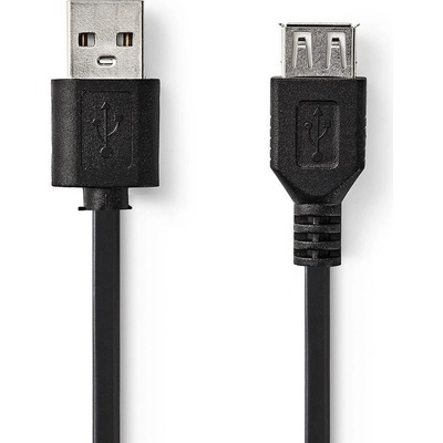 Nedis CCGT60010BK20 prodlužovací USB 2.0 zástrčka USB A - zásuvka USB A, 2m, černý